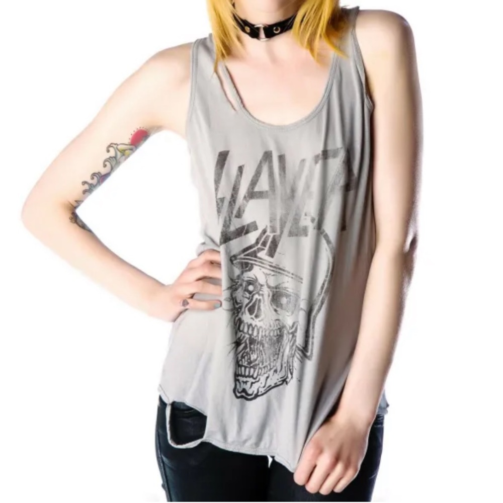 Slayer Skull Helmet – Deconstructed Tank Top